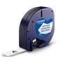 Dymo Cinta LetraTag 12mm x 4m Negro sobre Blanco (91221)